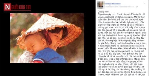 Mẹ đơn thân thường hay chạnh lòng viết những note chứa chan nỗi niềm.